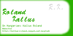 roland kallus business card